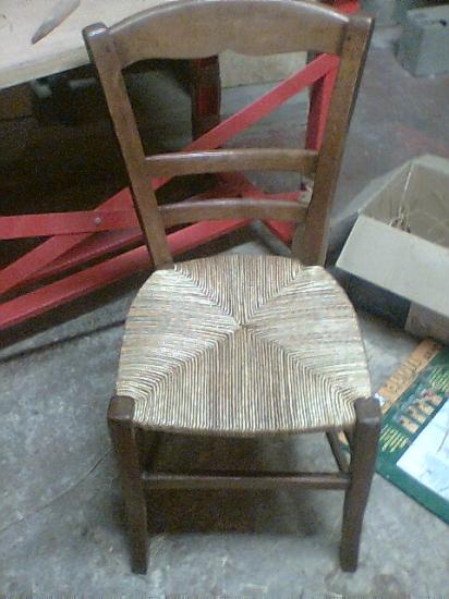 chaise paillée
